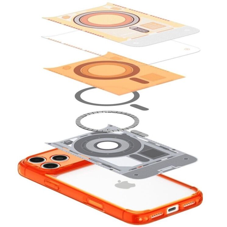 Защитный чехол Spigen Ultra Hybrid C-One (MagFit) для iPhone 18 Pro / 17 Pro (ACS11986) - Tangerine (440109O) Защитный чехол Spigen Ultra Hybrid C-One (MagFit) для iPhone 18 Pro / 17 Pro (ACS11986) - Tangerine: фото 6 из 15