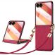 Захисний чохол SULADA Rhombus Leather для Samsung Galaxy Flip 8 - Red (423513R). Фото 1 з 5