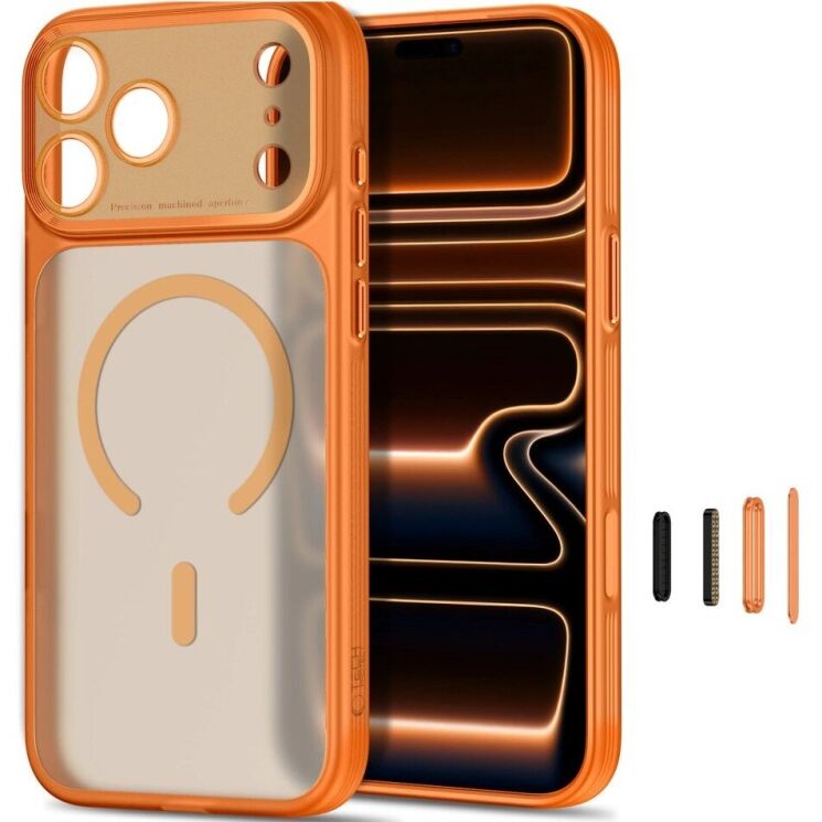 Захисний чохол Tech-Protect MagPrime MagSafe для iPhone 18 Pro / 17 Pro (5906302324798) - Orange: фото 2 з 8