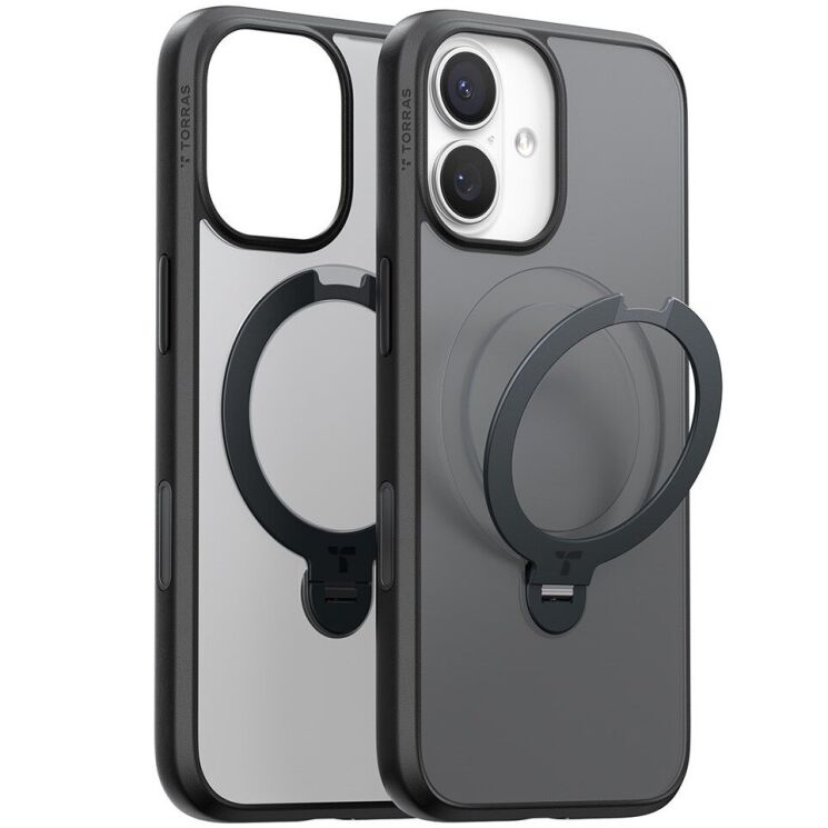 Захисний чохол TORRAS Ostand Spin MagSafe для Apple iPhone 17 - Black: фото 2 з 8