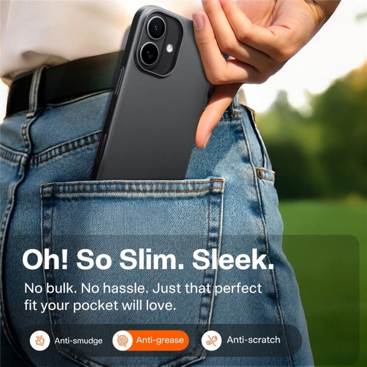 Защитный чехол TORRAS Slimfit (with MagSafe) для iPhone 17 - Black: фото 6 из 7