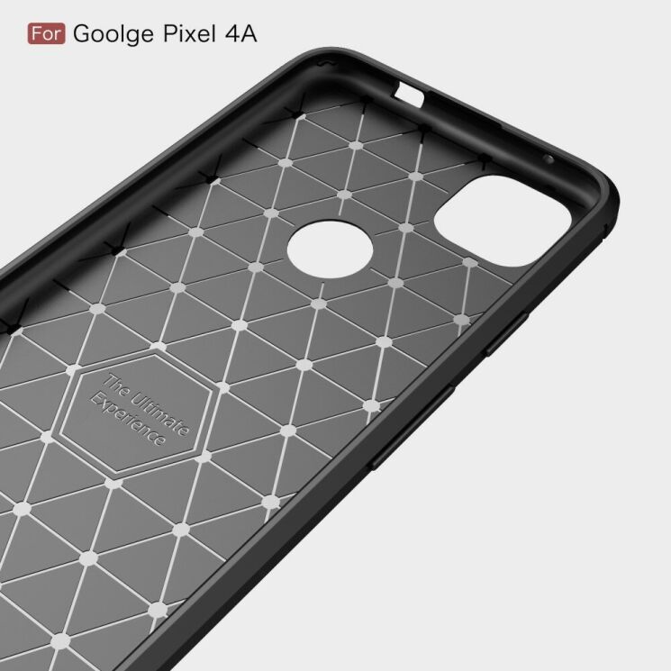 Силиконовый (TPU) чехол UniCase Carbon для Google Pixel 4A - Red: фото 5 из 10