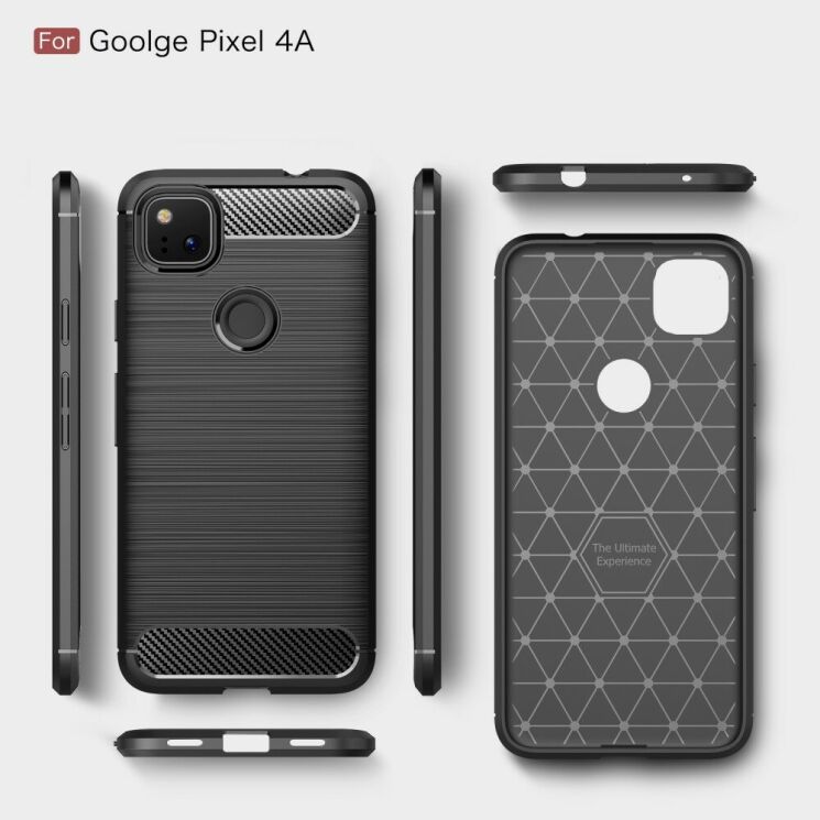 Силиконовый (TPU) чехол UniCase Carbon для Google Pixel 4A - Red: фото 10 из 10