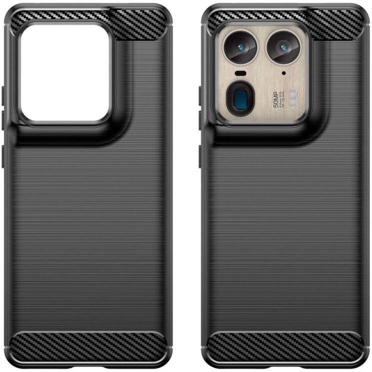 Защитный чехол UniCase Carbon для Motorola Edge 50 Ultra - Black: фото 2 из 8