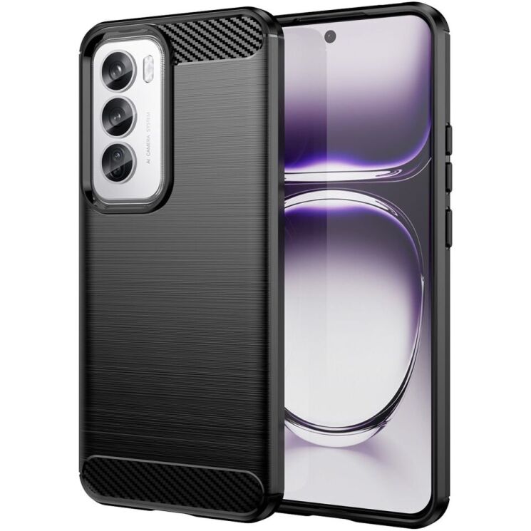 Защитный чехол UniCase Carbon для OPPO Reno 12 Pro - Black: фото 1 из 8