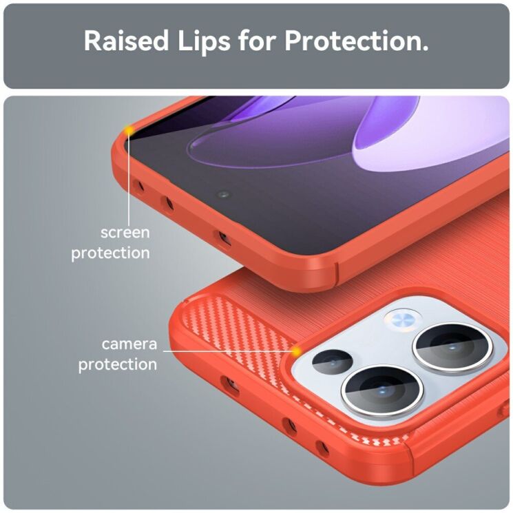 Защитный чехол UniCase Carbon для OPPO Reno 13 5G - Blue: фото 6 из 8