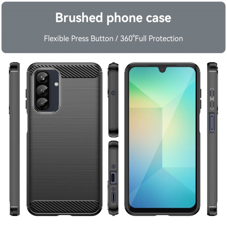 Защитный чехол UniCase Carbon для Samsung Galaxy A26 (A266) - Black: фото 3 из 8