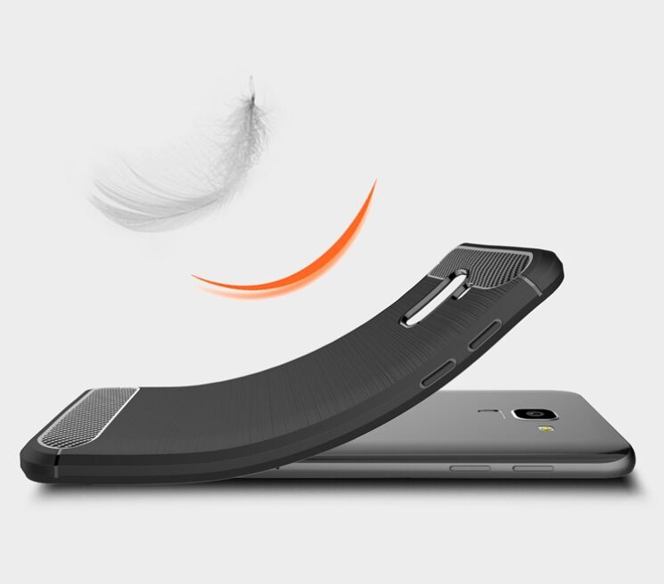 Захисний чохол UniCase Carbon для Samsung Galaxy J6 2018 (J600) - Red: фото 5 з 7