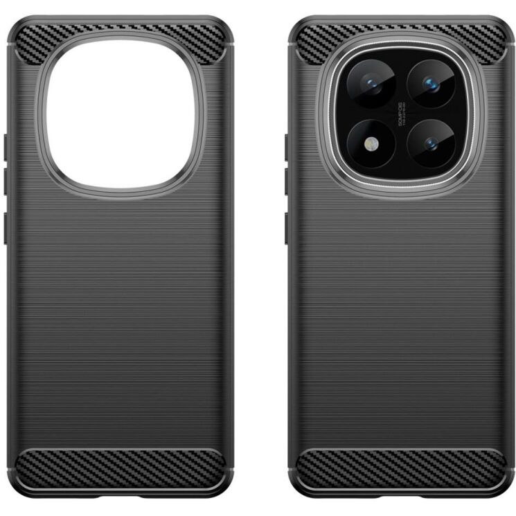 Защитный чехол UniCase Carbon для Xiaomi Redmi Note 14 Pro Plus - Black: фото 2 из 8
