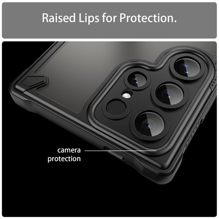 Защитный чехол UniCase Falcon Frame для Samsung Galaxy S24 Ultra (S928) - Black: фото 6 из 10