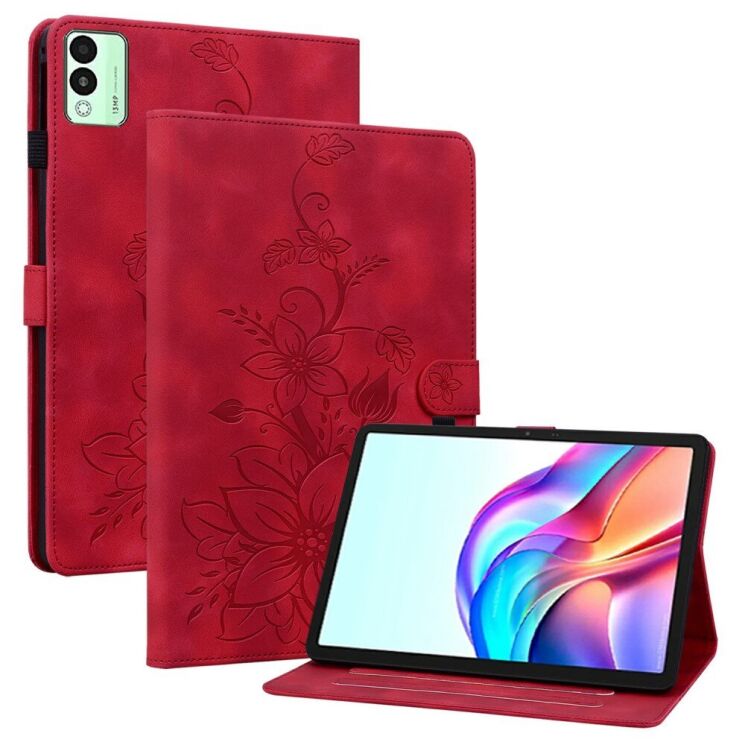 Защитный чехол UniCase Flower для TECNO Megapad 11 - Red: фото 1 из 7