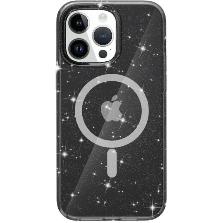 Защитный чехол UniCase Glitter Series MagSafe для Apple iPhone 15 Pro - Black: фото 3 из 6
