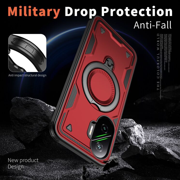 Защитный чехол UniCase Lander Armor для Xiaomi Poco F7 - Black: фото 4 из 6