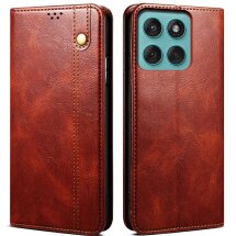 Защитный чехол UniCase Leather Wallet для Motorola Edge 60 / Edge 60 Fusion - Brown: фото 1 из 7