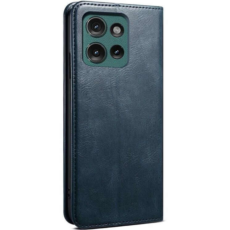 Защитный чехол UniCase Leather Wallet для Motorola Moto G75 - Blue: фото 6 из 7