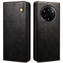 Защитный чехол UniCase Leather Wallet для Realme 14 Pro Plus - Black: фото 1 из 7