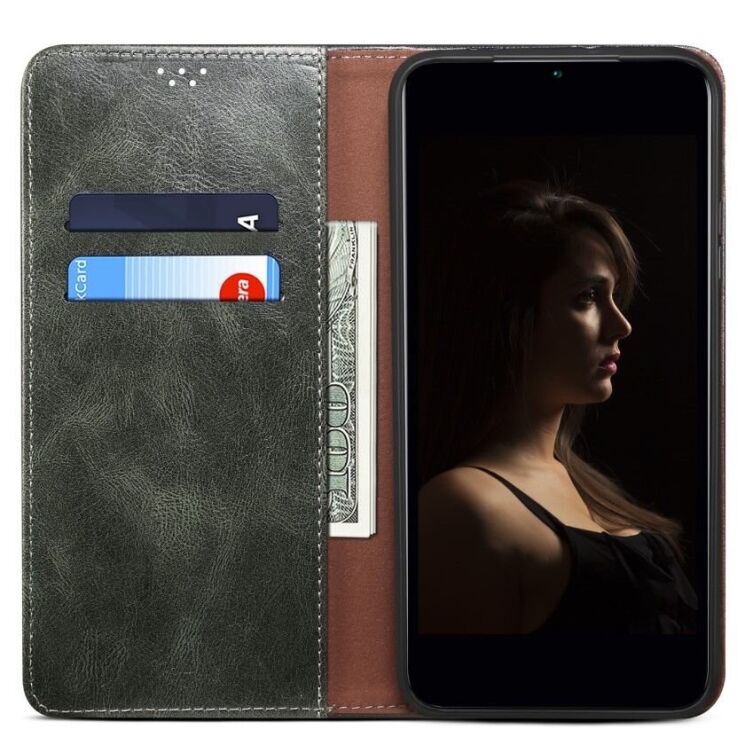 Защитный чехол UniCase Leather Wallet для Samsung Galaxy A06 (A065) - Green: фото 2 из 7
