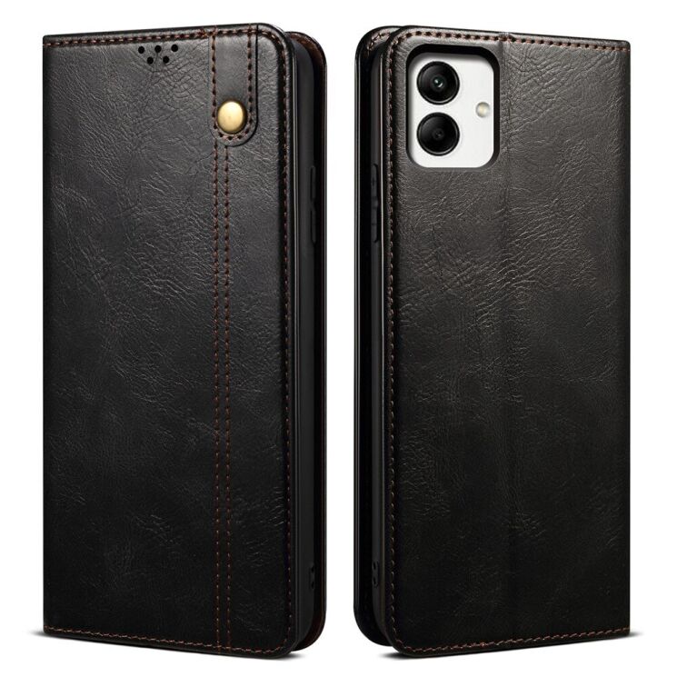 Защитный чехол UniCase Leather Wallet для Samsung Galaxy A07 (A075) - Black: фото 1 из 7