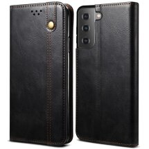 Защитный чехол UniCase Leather Wallet для Samsung Galaxy S21 (G991) - Black: фото 1 из 16