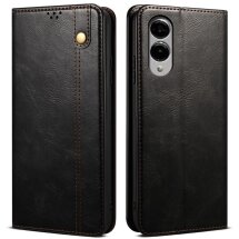 Защитный чехол UniCase Leather Wallet для Samsung Galaxy S25 Edge (S937) - Black: фото 1 из 7