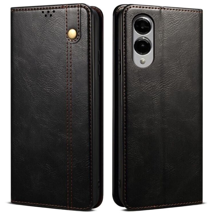 Защитный чехол UniCase Leather Wallet для Samsung Galaxy S25 Edge (S937) - Black: фото 1 из 7