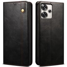 Защитный чехол UniCase Leather Wallet для Xiaomi Redmi 13 - Black: фото 1 из 6