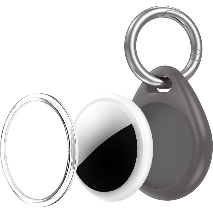 Защитный чехол UniCase Lock Clip для Apple AirTags - Transparent Black: фото 2 из 2