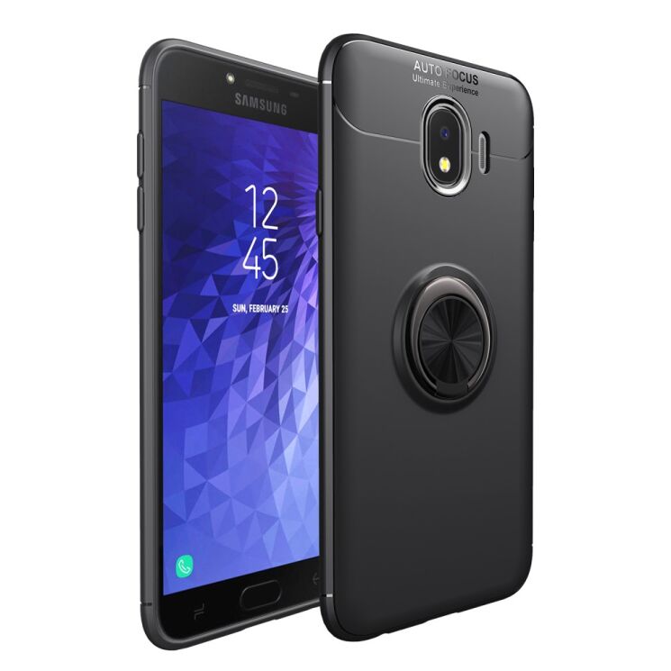 Защитный чехол UniCase Magnetic Ring для Samsung Galaxy J4 2018 (J400) - Black: фото 1 из 12