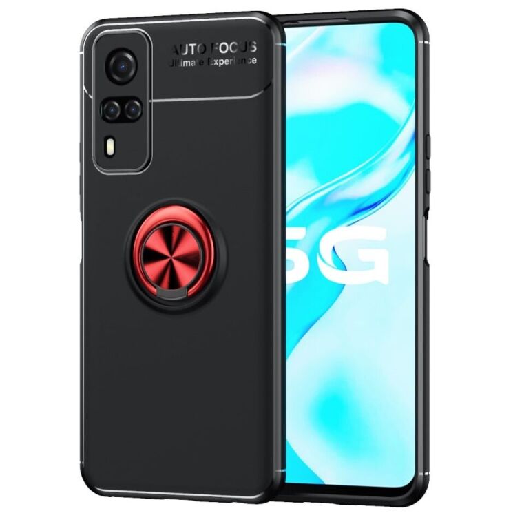 Чохол з магнітним кільцем UniCase Magnetic Ring для VIVO Y31 / Y53s - Black / Red: фото 1 з 16