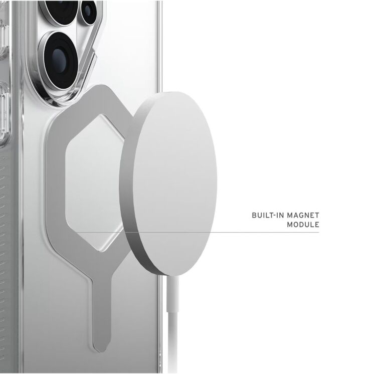 Захисний чохол URBAN ARMOR GEAR Plyo MagSafe для Samsung Galaxy S26 Ultra (S948) - Ice / Silver: фото 6 з 10