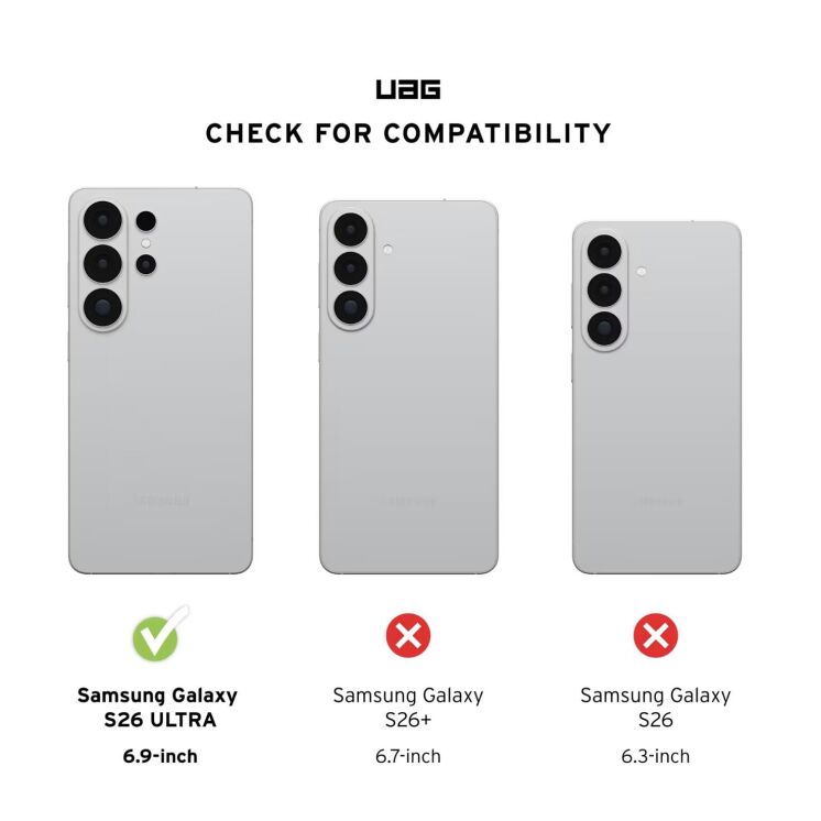 Захисний чохол URBAN ARMOR GEAR Plyo MagSafe для Samsung Galaxy S26 Ultra (S948) - Ice / Silver: фото 5 з 10