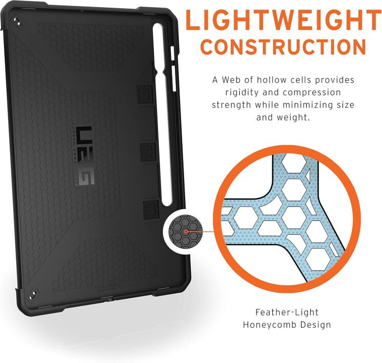 Захисний чохол URBAN ARMOR GEAR (UAG) Metropolis (FT) для Samsung Galaxy Tab S7 (T870/875) 222526114040 - Black: фото 11 з 13