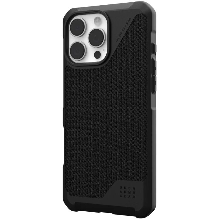 Защитный чехол URBAN ARMOR GEAR (UAG) Metropolis LT MagSafe для Apple iPhone 16 Pro Max - Kevlar Black: фото 2 из 12