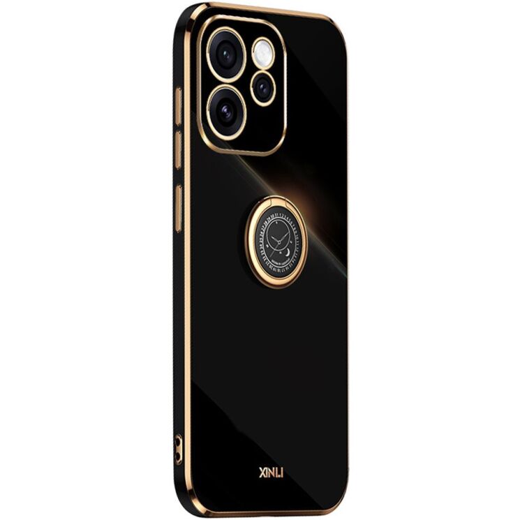 Защитный чехол XINLI Porcelain Ring для OPPO Reno 15 Pro - Black: фото 1 из 7