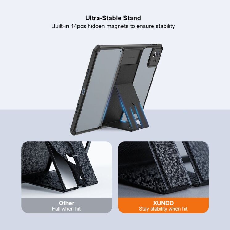 Захисний чохол XUNDD Slim T для Xiaomi Pad 8 / Pad 8 Pro - Black: фото 5 з 7