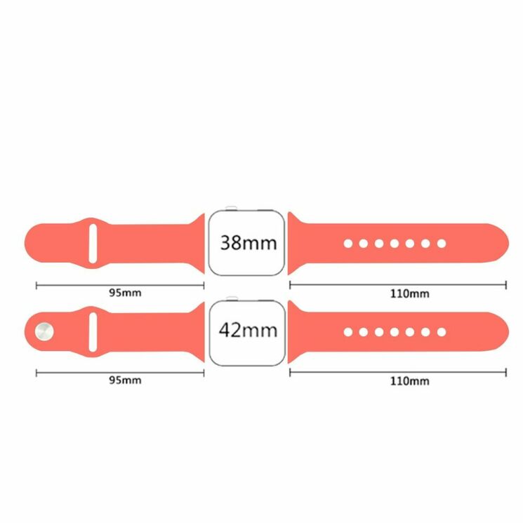 Ремешок UniCase Original Style для Apple Watch 46 / 45 / 44 / SE 44 / 42 (Series 1-3) / Ultra / Ultra 2 - Watermelon Red: фото 8 из 8
