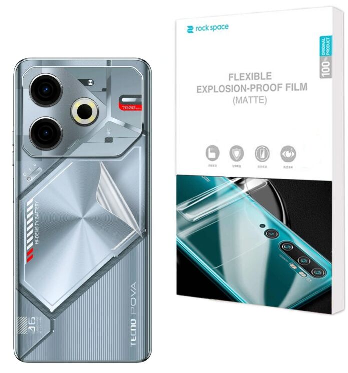 Антиблікова плівка на задню панель RockSpace Explosion-Proof Matte TECNO Pova 6 Neo: фото 1 з 9