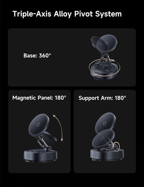 Автомобильный держатель Baseus PrimeTrip VC3 Flex Suction Type Car Mount (C0013R00) - Black (982718B) Автомобильный держатель Baseus PrimeTrip VC3 Flex Suction Type Car Mount (C0013R00) - Black: фото 23 из 31