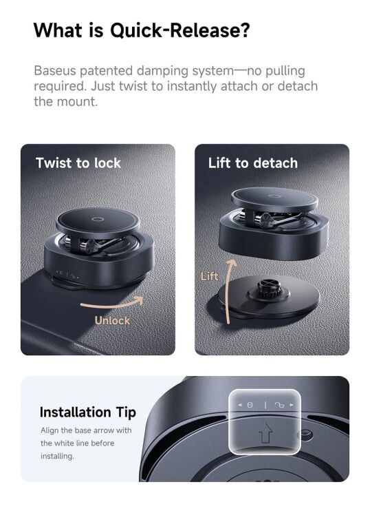 Автомобильный держатель Baseus PrimeTrip VC3 Flex Suction Type Car Mount (C0013R00) - Black (982718B) Автомобильный держатель Baseus PrimeTrip VC3 Flex Suction Type Car Mount (C0013R00) - Black: фото 16 из 31