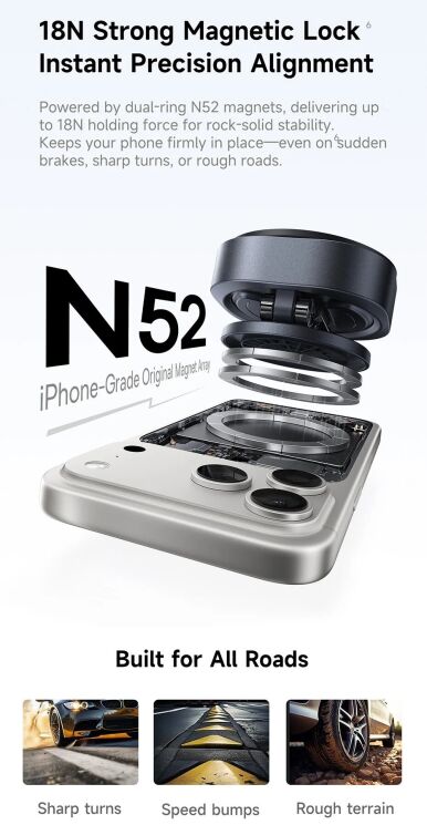 Автомобильный держатель Baseus PrimeTrip VC3 Flex Suction Type Car Mount (C0013R00) - Black (982718B) Автомобильный держатель Baseus PrimeTrip VC3 Flex Suction Type Car Mount (C0013R00) - Black: фото 20 из 31