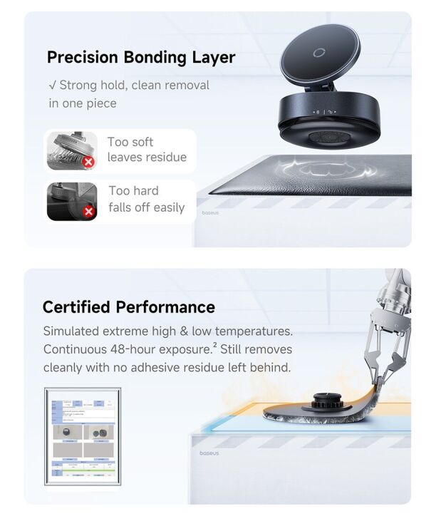 Автомобильный держатель Baseus PrimeTrip VC3 Flex Suction Type Car Mount (C0013R00) - Black (982718B) Автомобильный держатель Baseus PrimeTrip VC3 Flex Suction Type Car Mount (C0013R00) - Black: фото 13 из 31