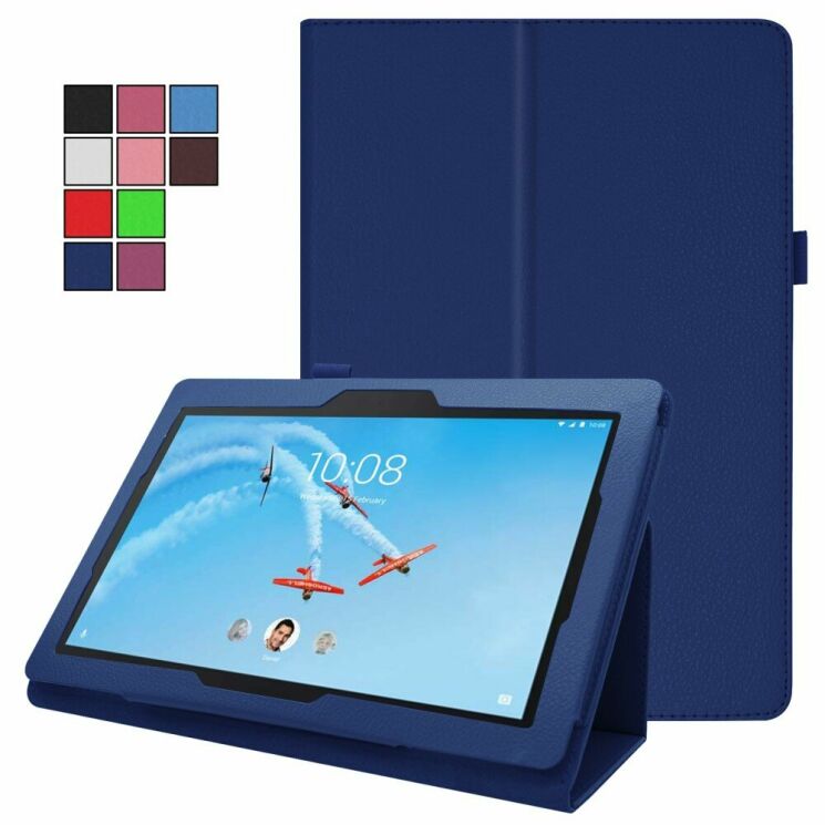 Чехол Deexe Book Type для Lenovo Tab E10 (TB-X104) - Dark Blue: фото 2 из 8