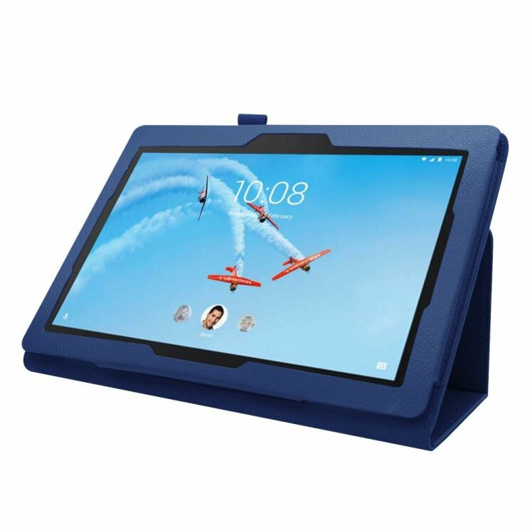 Чехол Deexe Book Type для Lenovo Tab E10 (TB-X104) - Dark Blue: фото 5 из 8