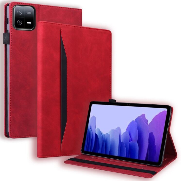 Чохол Deexe Business Style для Xiaomi Pad 6S Pro 12.4 - Red: фото 1 з 10
