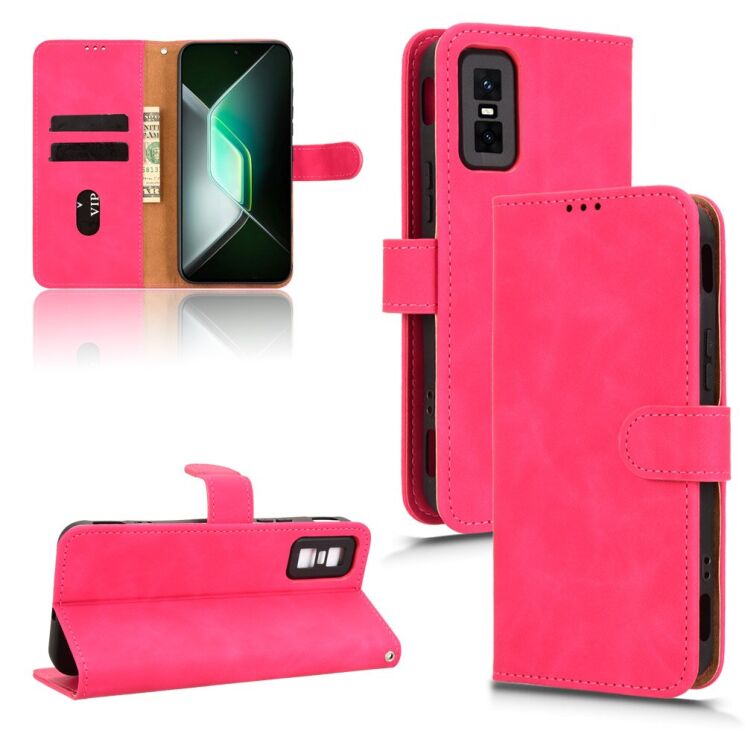 Чехол Deexe Classic Wallet для Infinix GT 30 Pro - Rose: фото 7 из 7