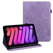 Чехол Deexe Flower Print для Apple iPad mini 6 (2021) - Purple: фото 1 из 11