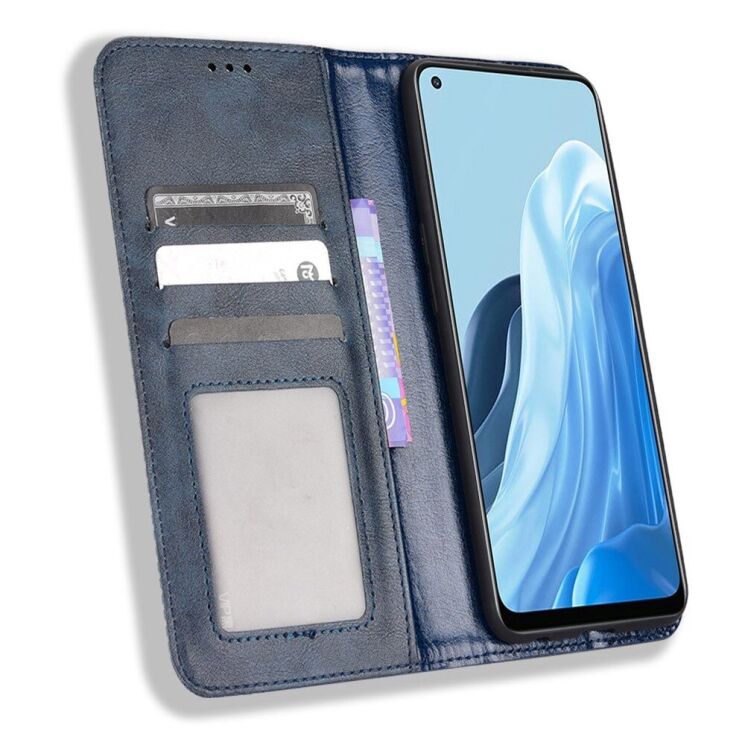 Чохол-книжка Deexe Retro Style для OPPO Find X5 Lite / Reno 7 5G - Blue: фото 2 з 8