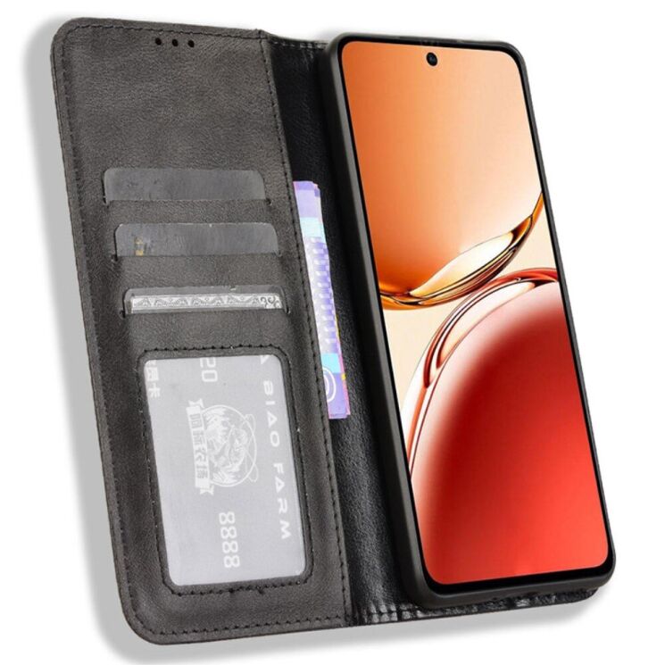 Чохол Deexe Retro Style для OPPO Reno 12 F/FS - Black: фото 2 з 7