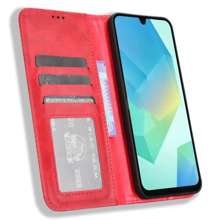 Чехол Deexe Retro Style для Samsung Galaxy A16 (A165) - Red: фото 2 из 7