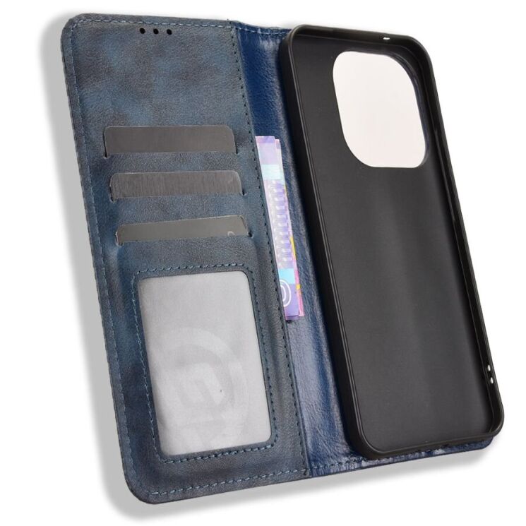 Чехол-книжка Deexe Retro Style для Xiaomi 15T - Blue: фото 5 из 18